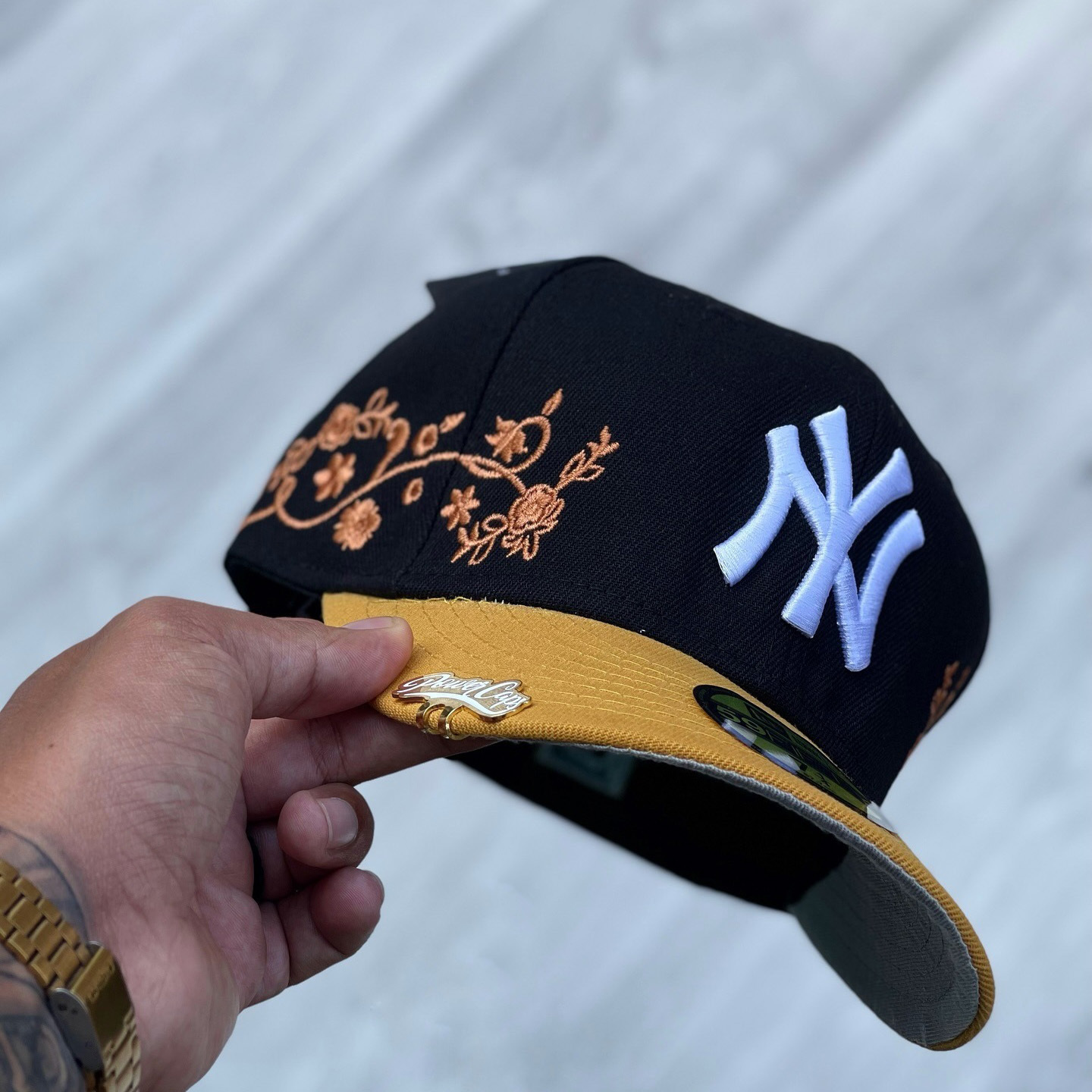 NEW ERA NEW YORK YANKEES FLORAL VINE EMBROIDERED CASUAL BASEBALL CAP-Maverick