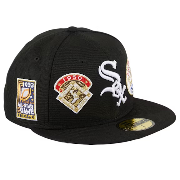 NEW ERA CHICAGO WHITE SOX WORLD SERIES CHAMPIONS FITTED EMBROIDERED CASUAL BASEBALL CAP-Maverick