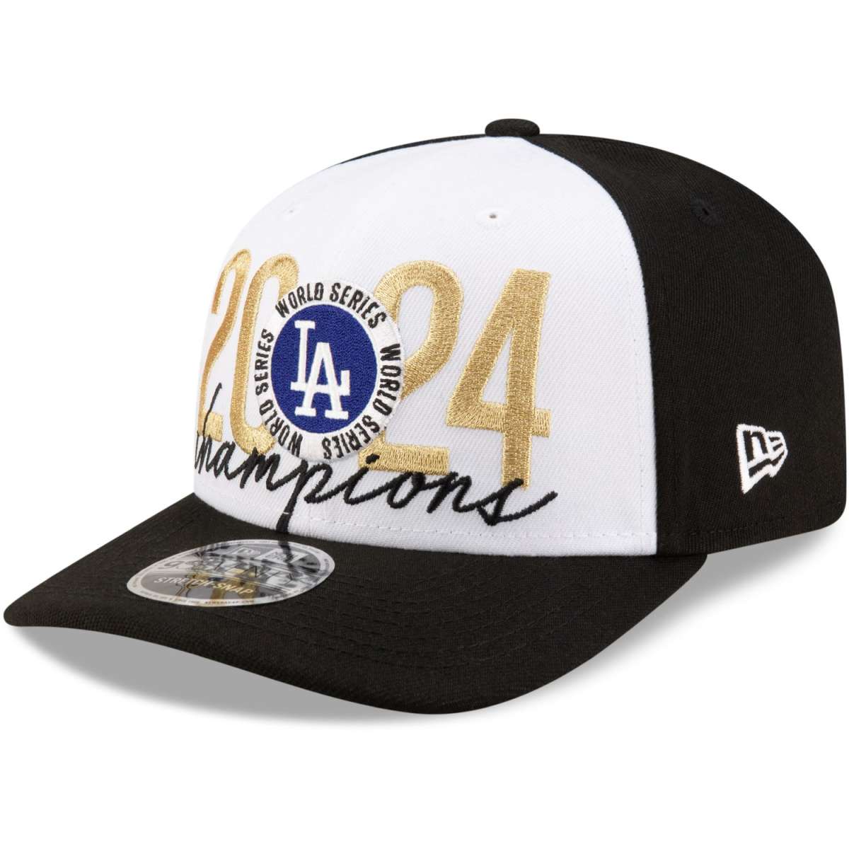 NEW ERA LOS ANGELES DODGERS STRETCH SNAPBACK 9SEVENTY 2024 WORLD SERIES CHAMPIONS HAT-Maverick