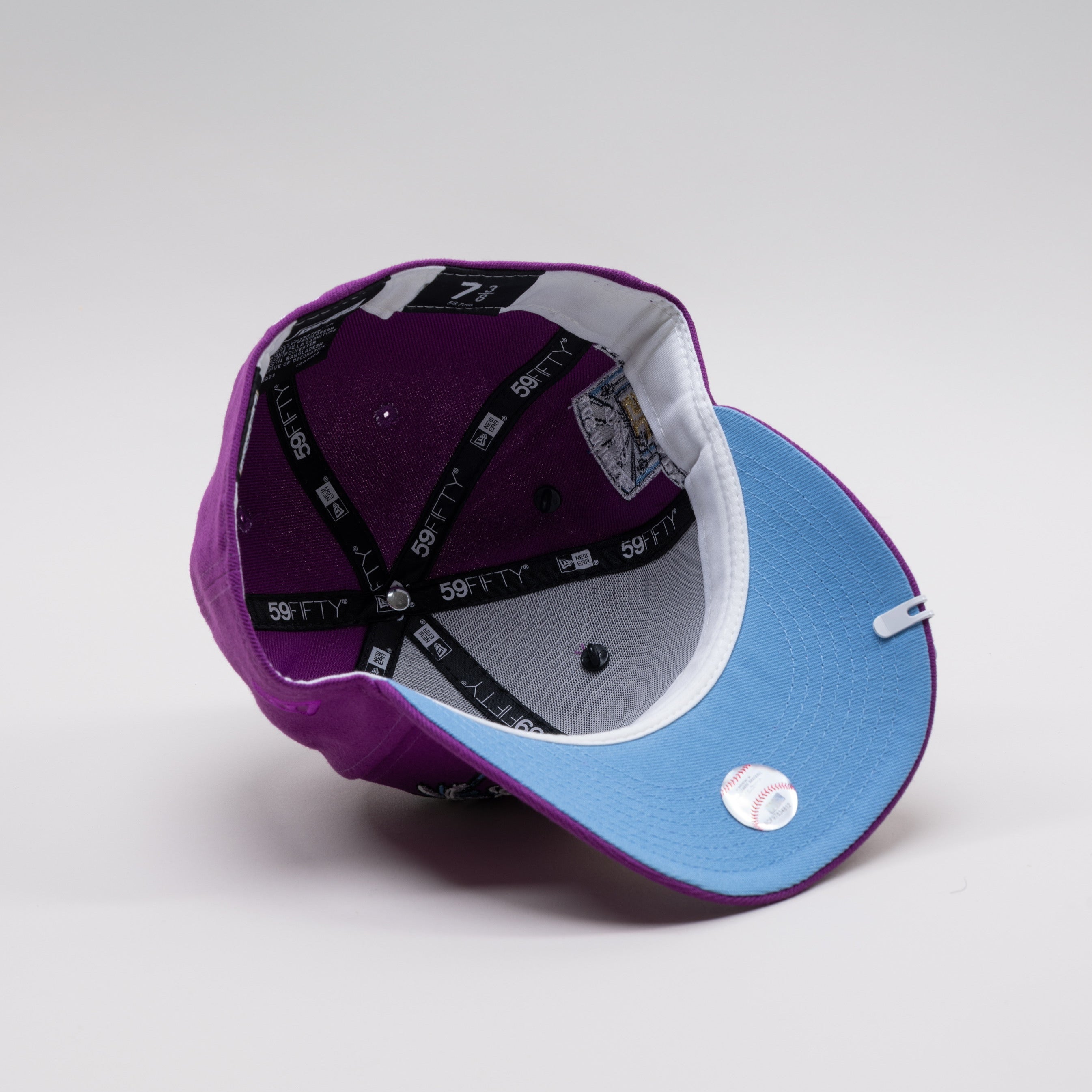 NEW ERA EXCLUSIVE 59FIFTY PURPLE LOS ANGELES DODGERS W/ PALM TREES + 50TH ANNIVERSARY SIDE PATCH-Maverick