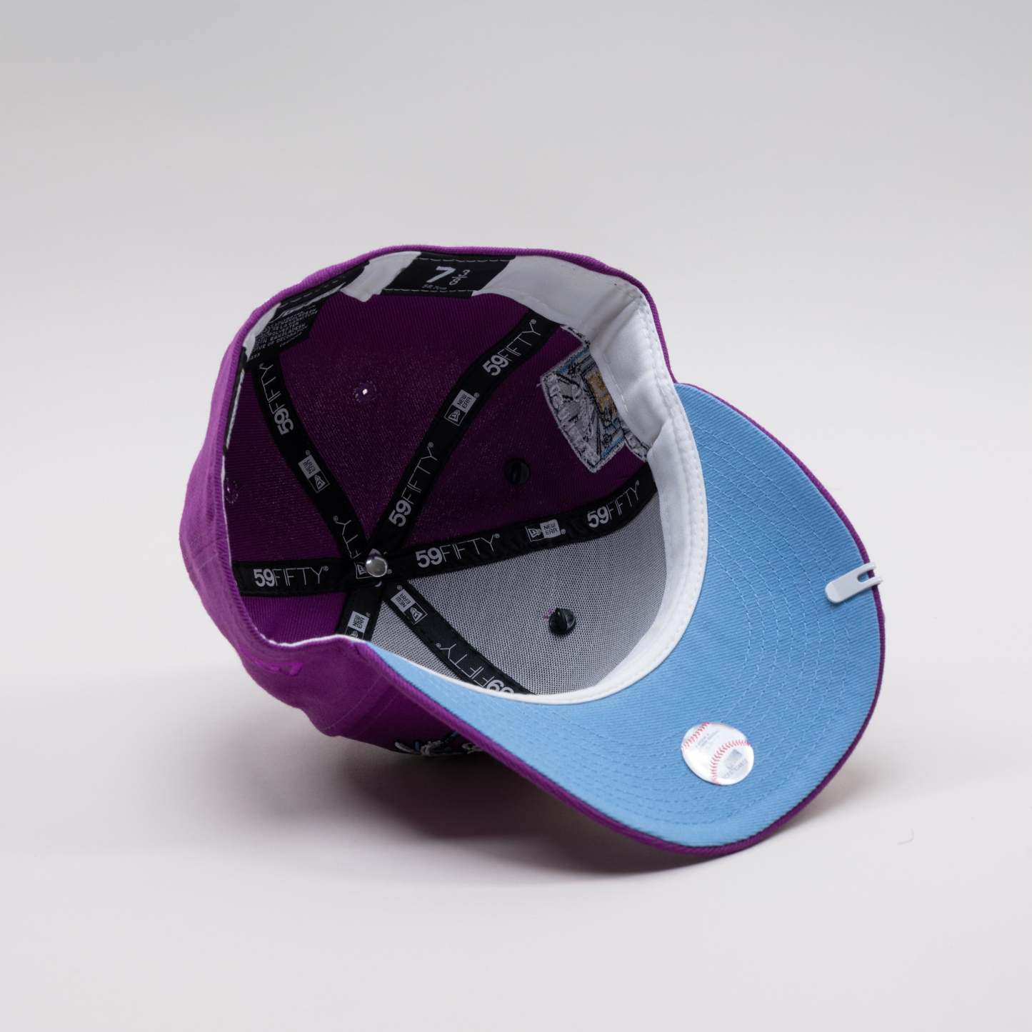 NEW ERA EXCLUSIVE 59FIFTY PURPLE LOS ANGELES DODGERS W/ PALM TREES + 50TH ANNIVERSARY SIDE PATCH-Maverick