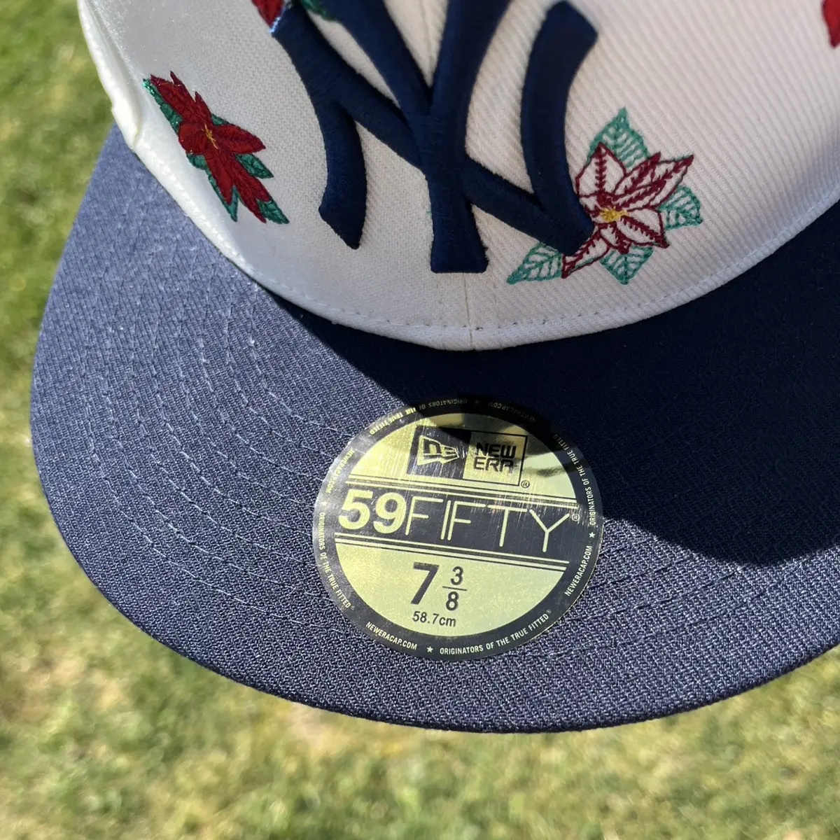 NEW ERA NEW YORK YANKEES POINSETTIA EMBROIDERED CASUAL BASEBALL CAP-Maverick