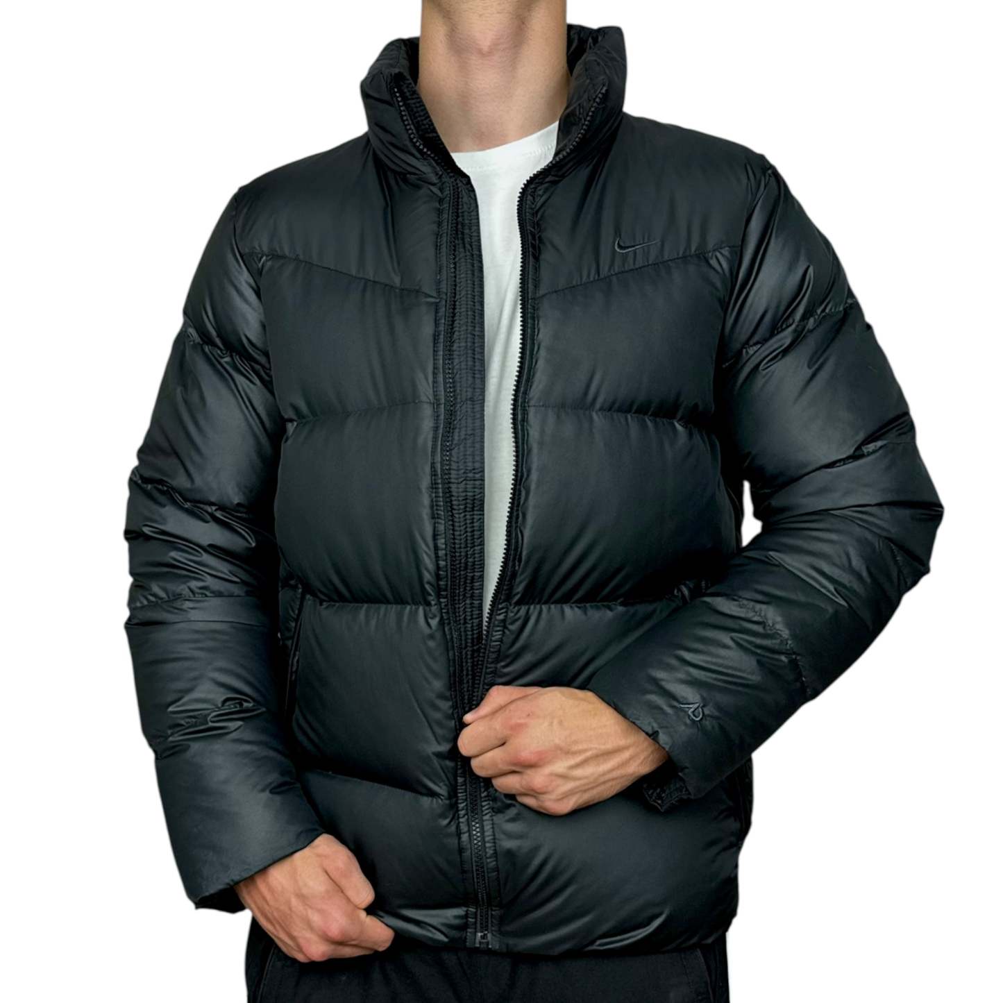 Vintage Puffer Daunenjacke Schwarz-Maverick