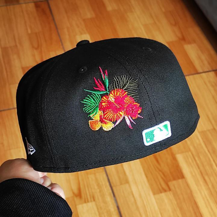 NEW ERA CHICAGO WHITE SOX FLORAL BLACK EMBROIDERED CASUAL BASEBALL CAP-Maverick