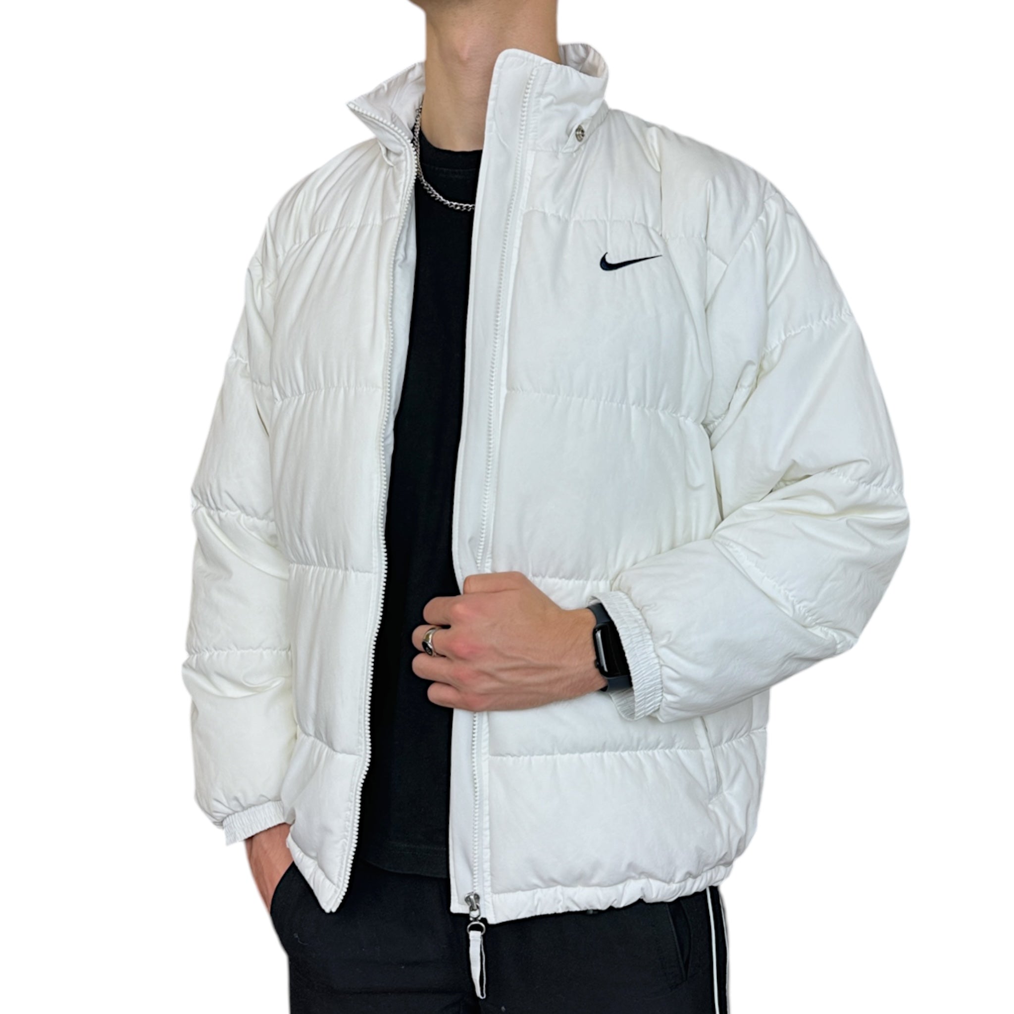 Vintage 90s Rare Down Spellout Pufferjacke Wei?-Maverick