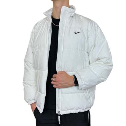 Vintage 90s Rare Down Spellout Pufferjacke Wei?-Maverick