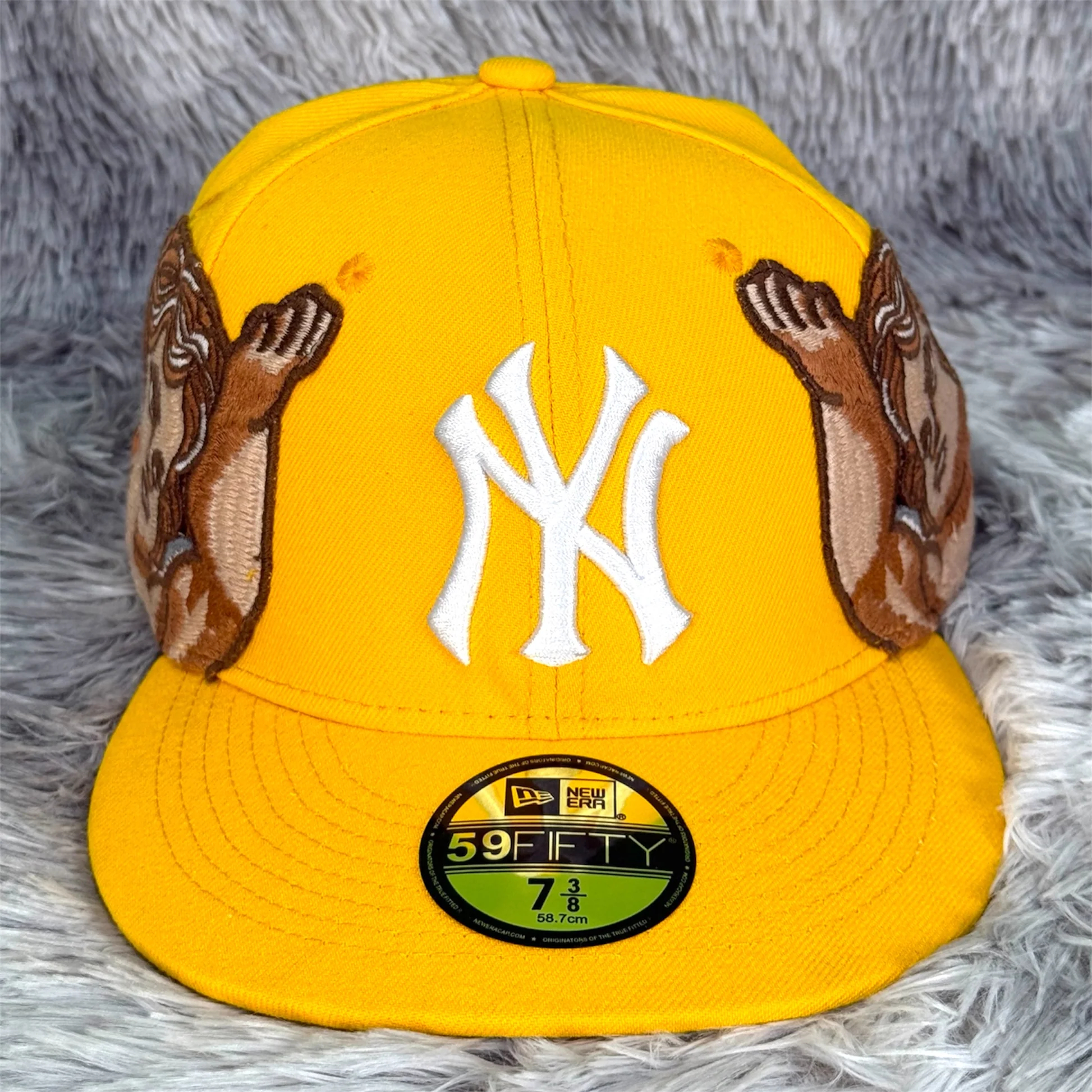 NEW ERA NEW YORK YANKEES JON STAN YELLOW EMBROIDERED CASUAL BASEBALL CAP-Maverick