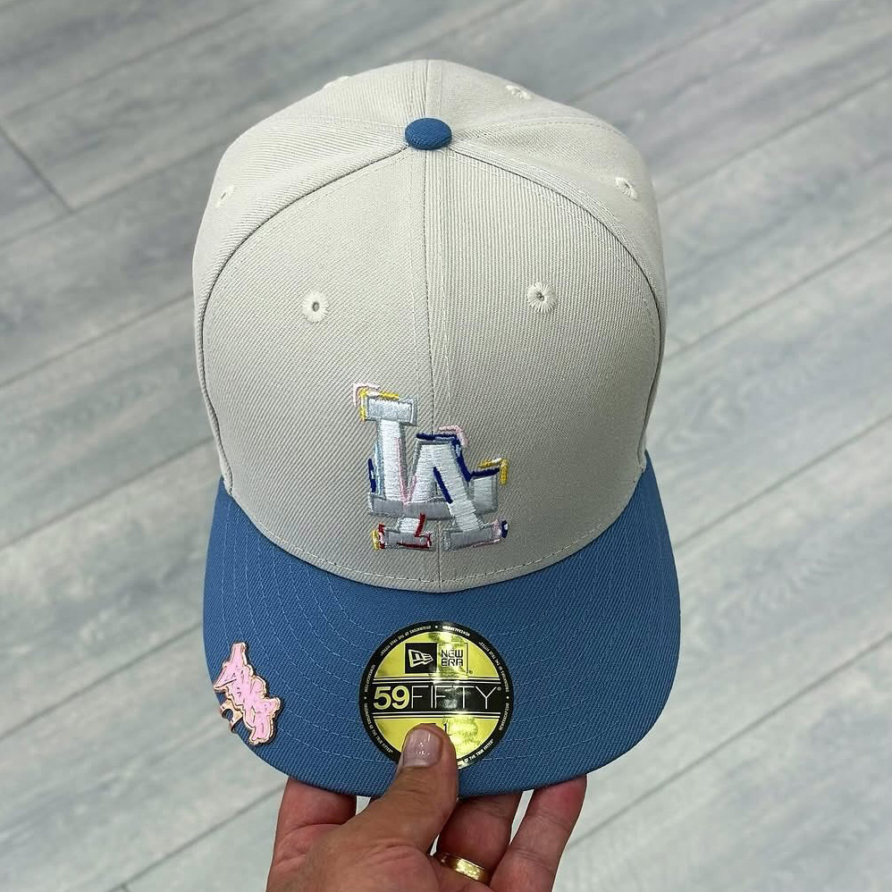 NEW ERA STONE LOS ANGELES DODGERS BRUSH LOGO EMBROIDERED CASUAL BASEBALL CAP-Maverick