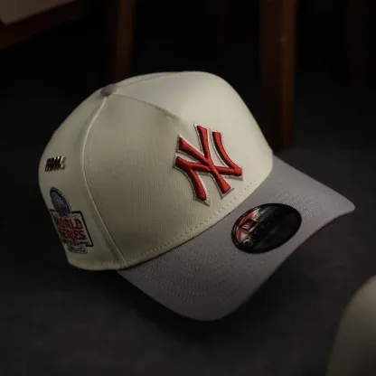 NEW ERA 9FORTY A-FRAME MLB NEW YORK YANKEES WS 24 TWO TONE CHROME WHITE / CARDINAL UV SNAPBACK-Maverick