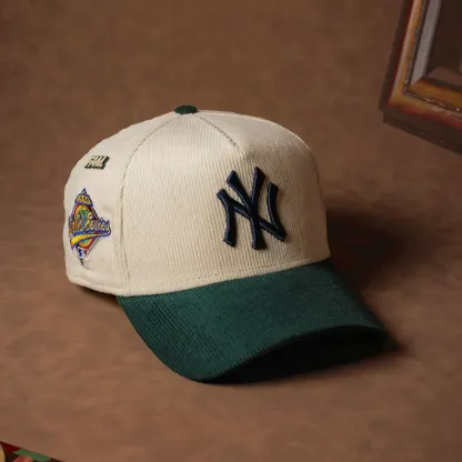 NEW ERA 9FORTY A-FRAME MLB NEW YORK YANKEES WORLD SERIES 1996 CORD TWO TONE / GREY UV SNAPBACK-Maverick