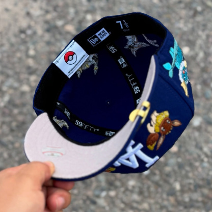 NEW ERA LA DODGERS X POKÉMON BLUE EMBROIDERED CASUAL BASEBALL CAP-Maverick