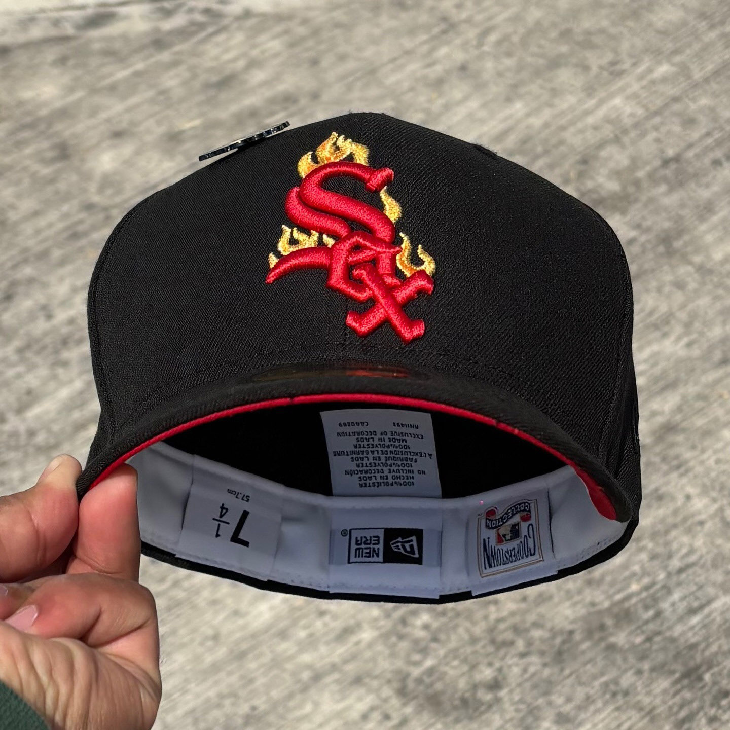 NEW ERA CHICAGO WHITE SOX FLAME BLACK PRIME EDITION EMBROIDERED CASUAL BASEBALL CAP-Maverick