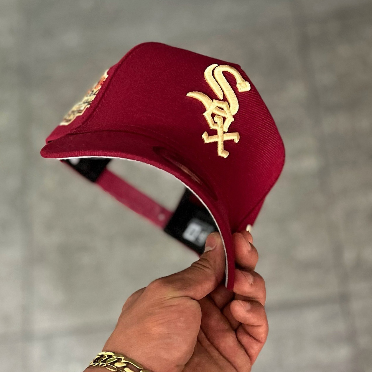 NEW ERA CHICAGO WHITE SOX ALL STAR GAME 2003 WINE RED EMBROIDERED CASUAL BASEBALL CAP-Maverick