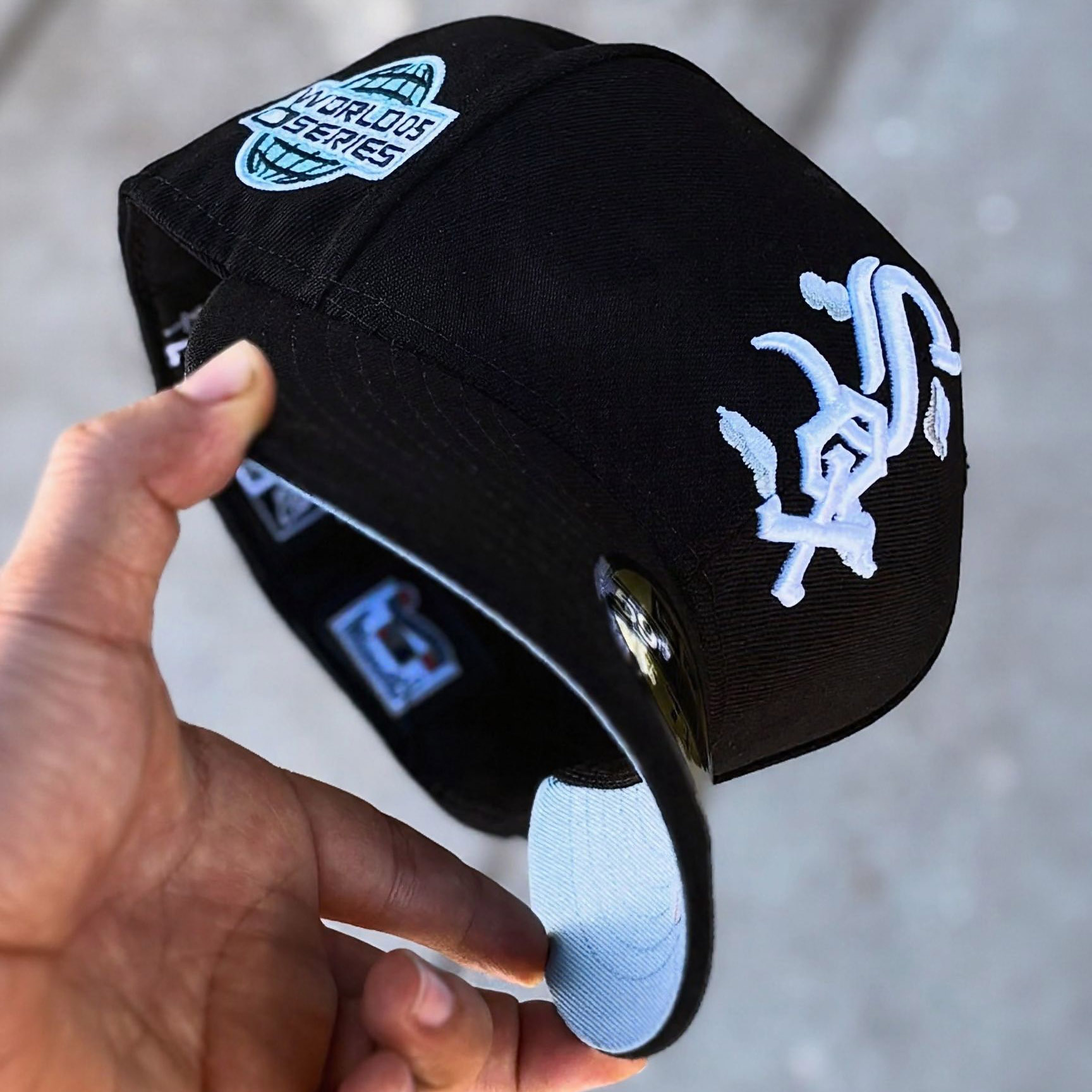 NEW ERA CHICAGO WHITE SOX COMIC CLOUD BLACK EMBROIDERED CASUAL BASEBALL CAP-Maverick