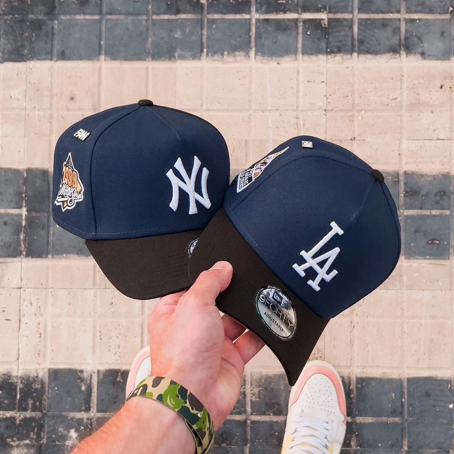 NEW ERA 9FORTY A-FRAME NEW YORK YANKEES WORLD SERIES 1999 TWO TONE / KHAKI UV SNAPBACK-Maverick