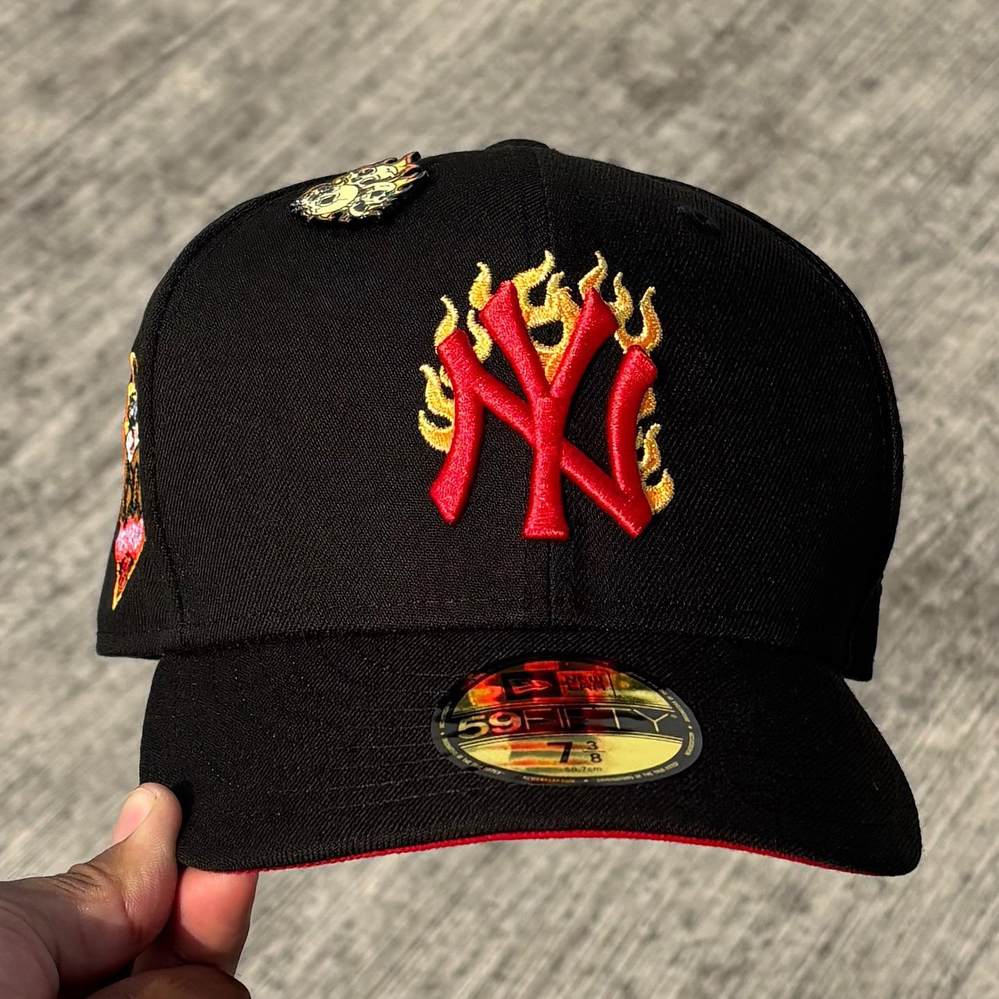 NEW ERA NEW YORK YANKEES WORLD SERIES 1927 BLACK FIRE EDITION EMBROIDERED CASUAL BASEBALL CAP-Maverick