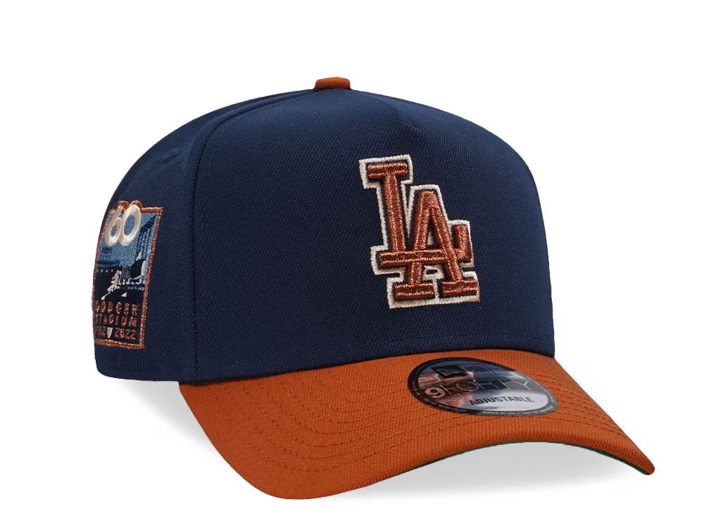 NEW ERA LOS ANGELES DODGERS 60TH ANNIVERSARY COPPER TWO TONE 9FORTY A FRAME SNAPBACK HAT-Maverick