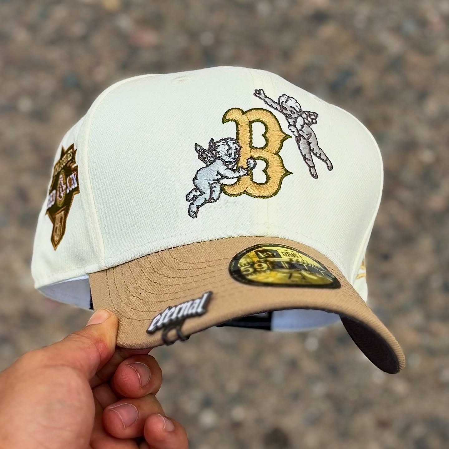 NEW ERA BOSTON RED SOX GOLD JON STAN EMBROIDERED CASUAL BASEBALL CAP-Maverick