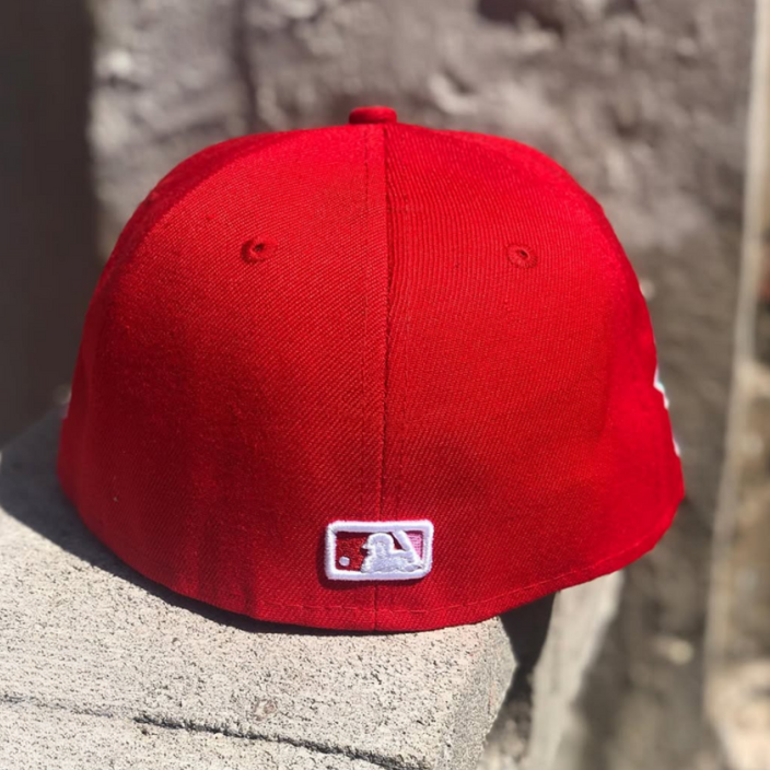 NEW ERA NEW YORK YANKEES ROSE PATCH FITTED SNAPBACKS IN RED EMBROIDERED CASUAL BASEBALL CAP-Maverick