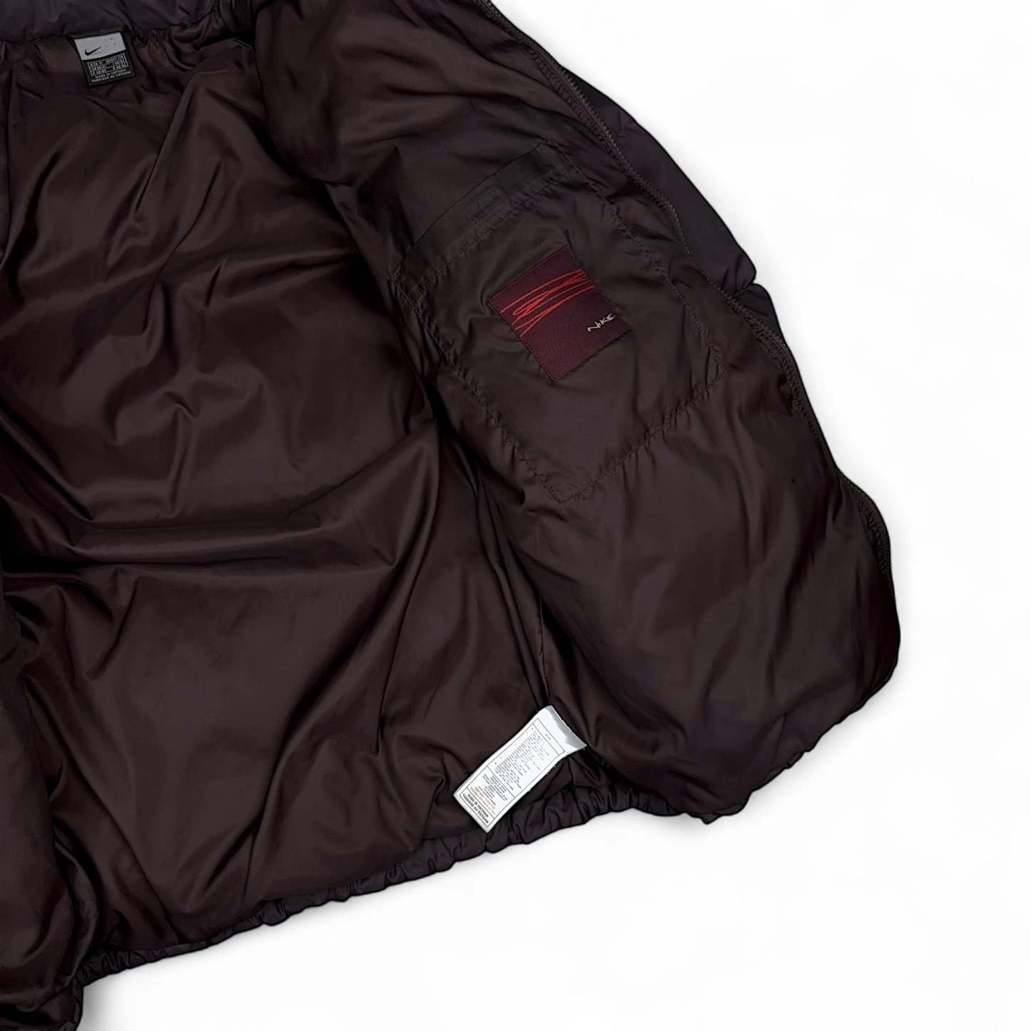 Vintage Y2K Puffer Daunenjacke Rotwein-Maverick