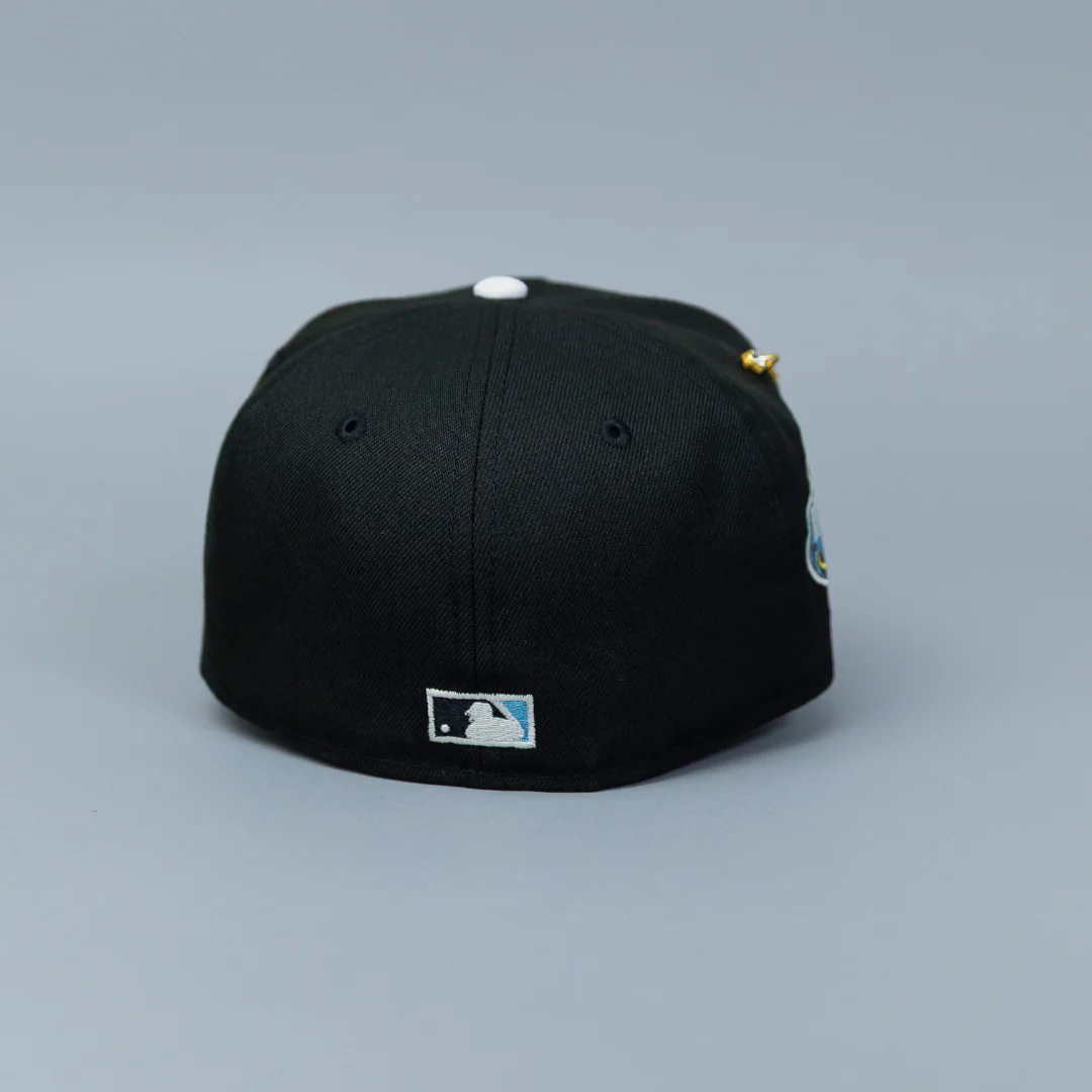 NEW ERA EXCLUSIVE 59FIFTY BLACK LOS ANGELES DODGERS W/ 40TH ANNIVERSARY SIDE PATCH-Maverick