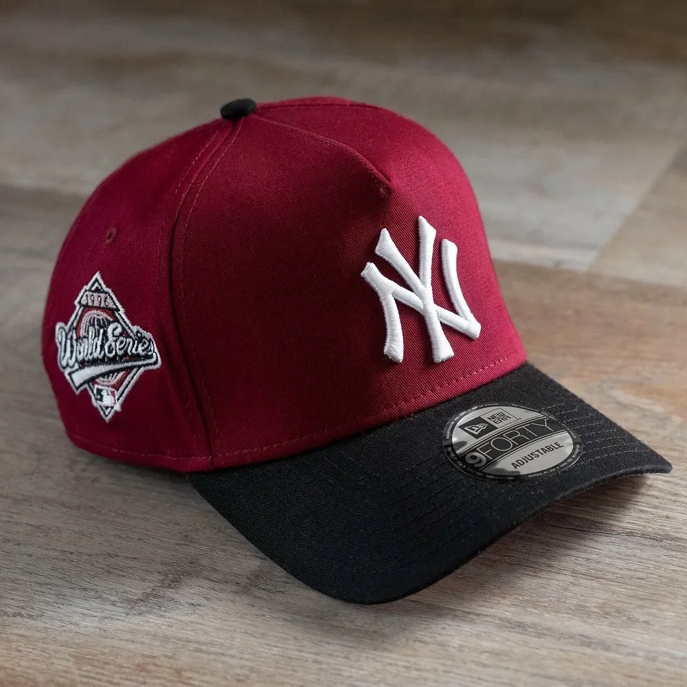 NEW ERA 9FORTY A-FRAME MLB NEW YORK YANKEES WORLD SERIES 1996 TWO TONE / PINK UV SNAPBACK CAP HAT MLB-Maverick