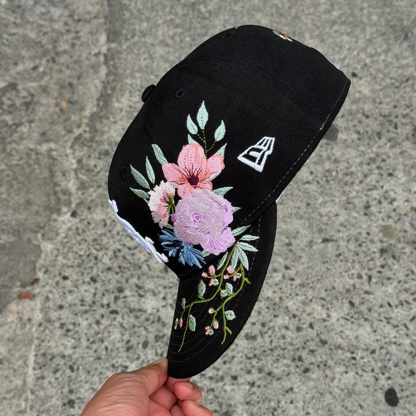 NEW ERA CHICAGO WHITE SOX MLB FLORAL EMBROIDERED CASUAL BASEBALL CAP-Maverick