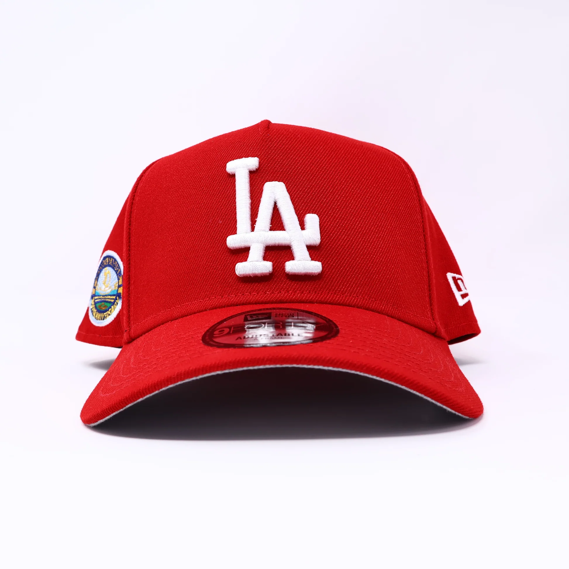 NEW ERA RED LOS ANGELES DODGERS 50TH ANNIVERSARY 9FORTY NEW ERA ADJUSTABLE SNAPBACK HAT 5 PANEL-Maverick