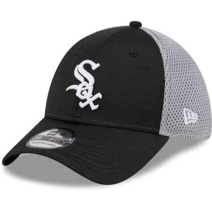 NEW ERA 9FORTY A MLB CHICAGO WHITE SOX. GRAY SPELL BLACK 94 MESH BASEBALL CAP-Maverick