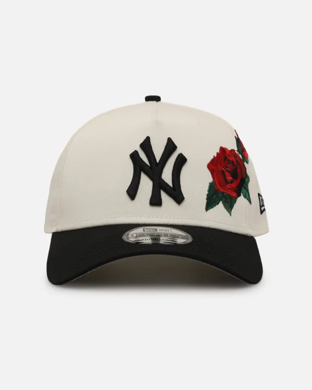 NEW ERA NEW YORK YANKEES 'CHROME BLACK ROSES' 9FORTY A-FRAME SNAPBACK CHROME/BLACK-Maverick