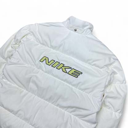 Vintage 90s Rare Down Spellout Pufferjacke Wei?-Maverick