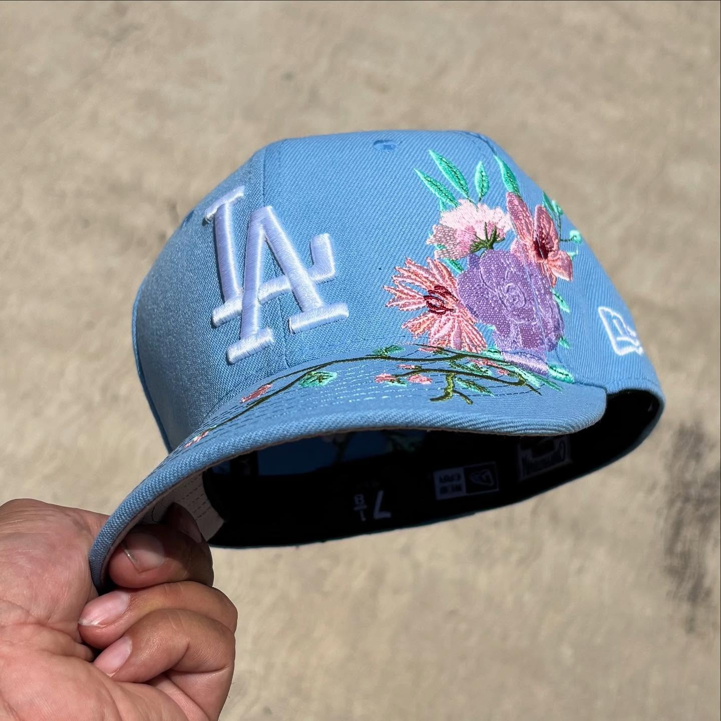NEW ERA LOS ANGELES DODGERS FLORAL EMBROIDERED CASUAL BASEBALL CAP-Maverick