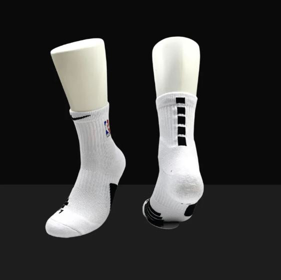 Hoop ArmourMid Length Elite Socks White-Maverick