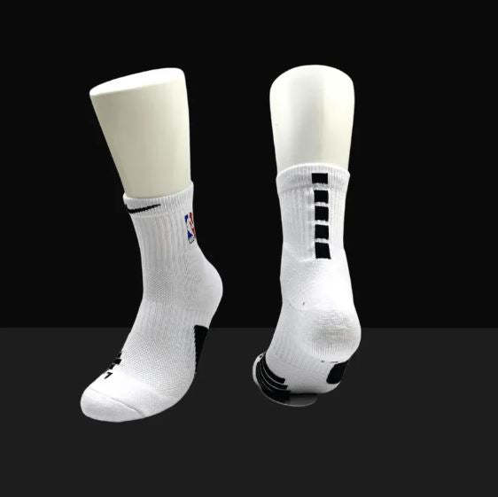 Hoop ArmourMid Length Elite Socks White-Maverick