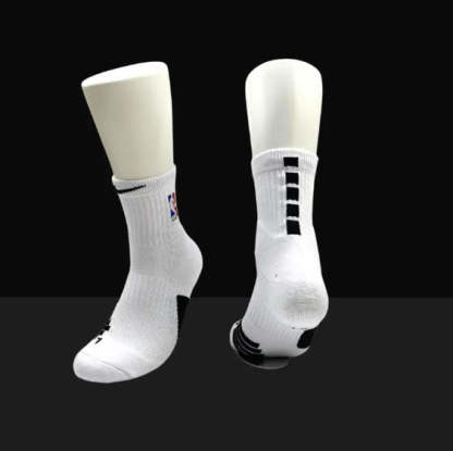 Hoop ArmourMid Length Elite Socks White-Maverick