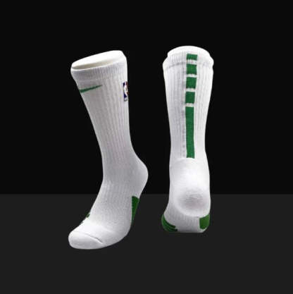 Hoop ArmourElite Socks White/Green-Maverick