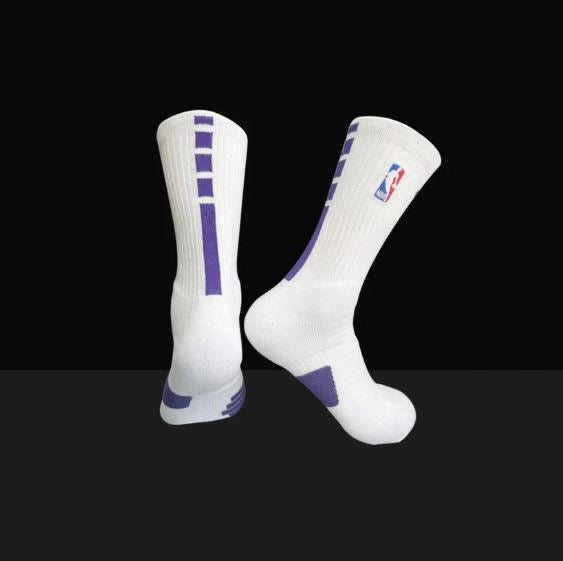 Hoop ArmourElite Socks White/Purple-Maverick