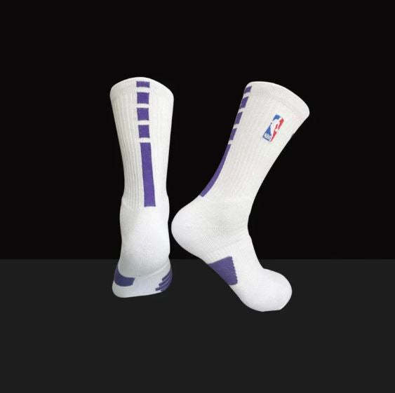 Hoop ArmourElite Socks White/Purple-Maverick