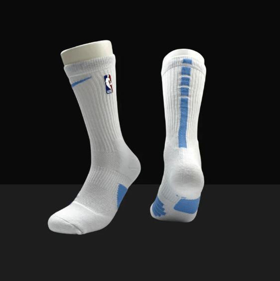 Hoop ArmourElite Socks White/Blue-Maverick