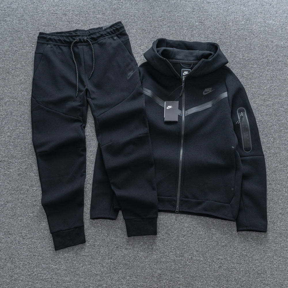 Black Tech Fleece Tracksuit