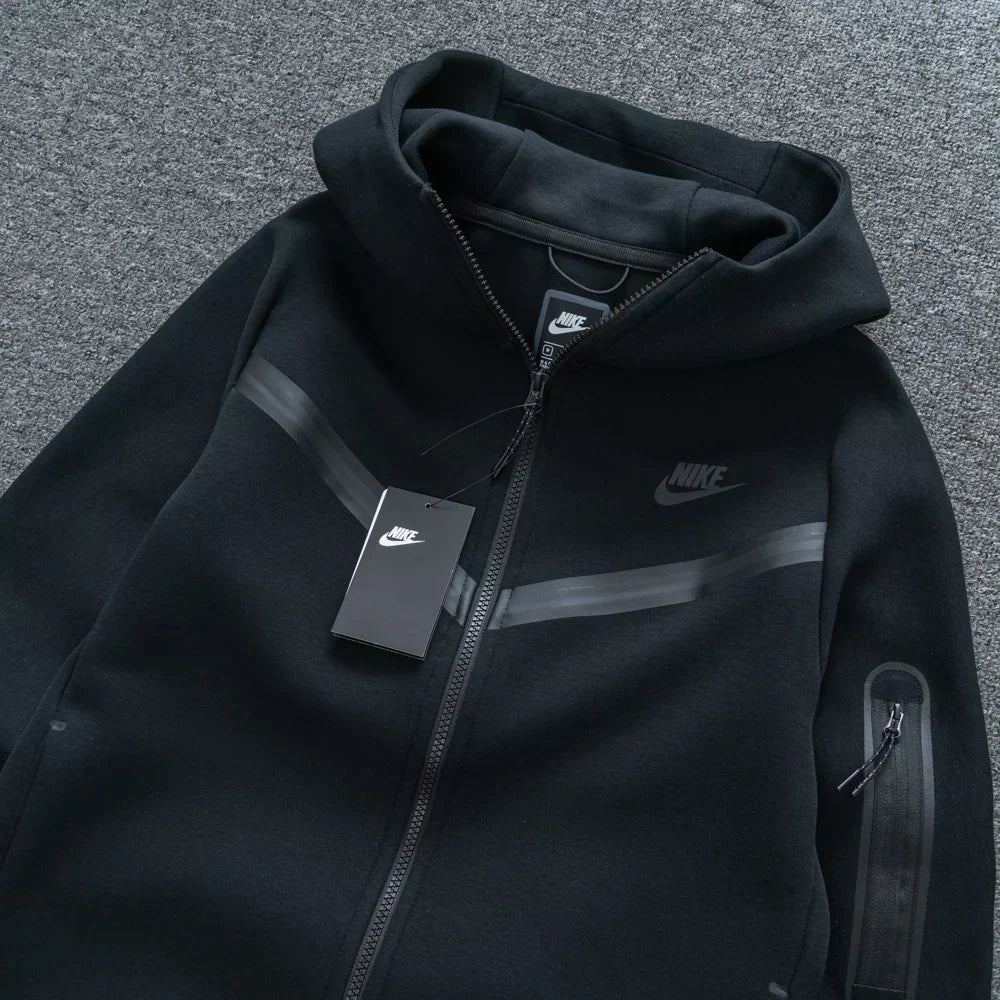 Black Tech Fleece Tracksuit