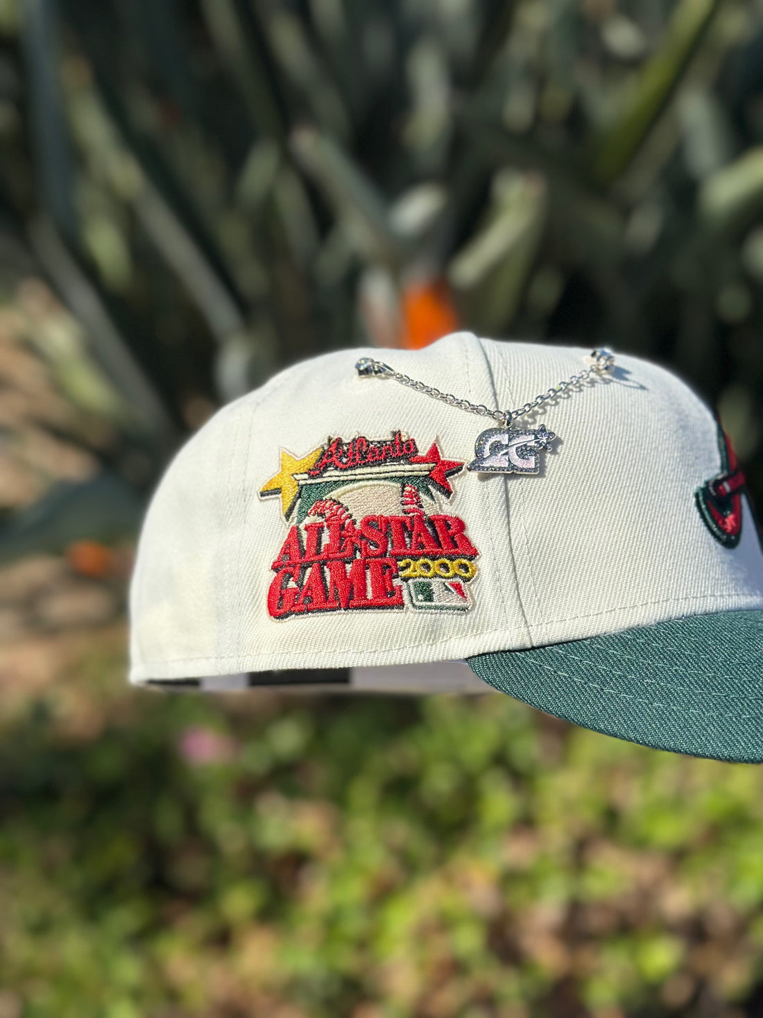 NEW ERA EXCLUSIVE 9FIFTY CHROME WHITE/FORET GREEN ATLANTA BRAVES W/ 2000 ALL STAR GAME PATCH-Maverick