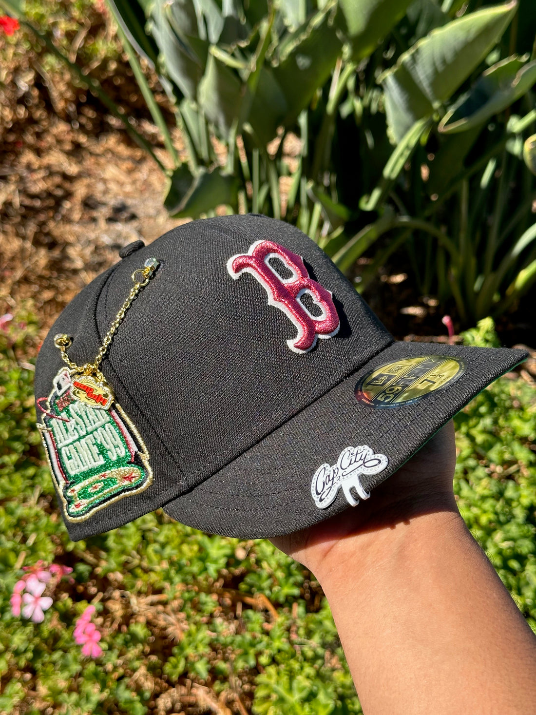 NEW ERA EXCLUSIVE 59FIFTY BLACK BOSTON RED SOX W/ 1999 ALL STAR GAME SIDE PATCH-Maverick