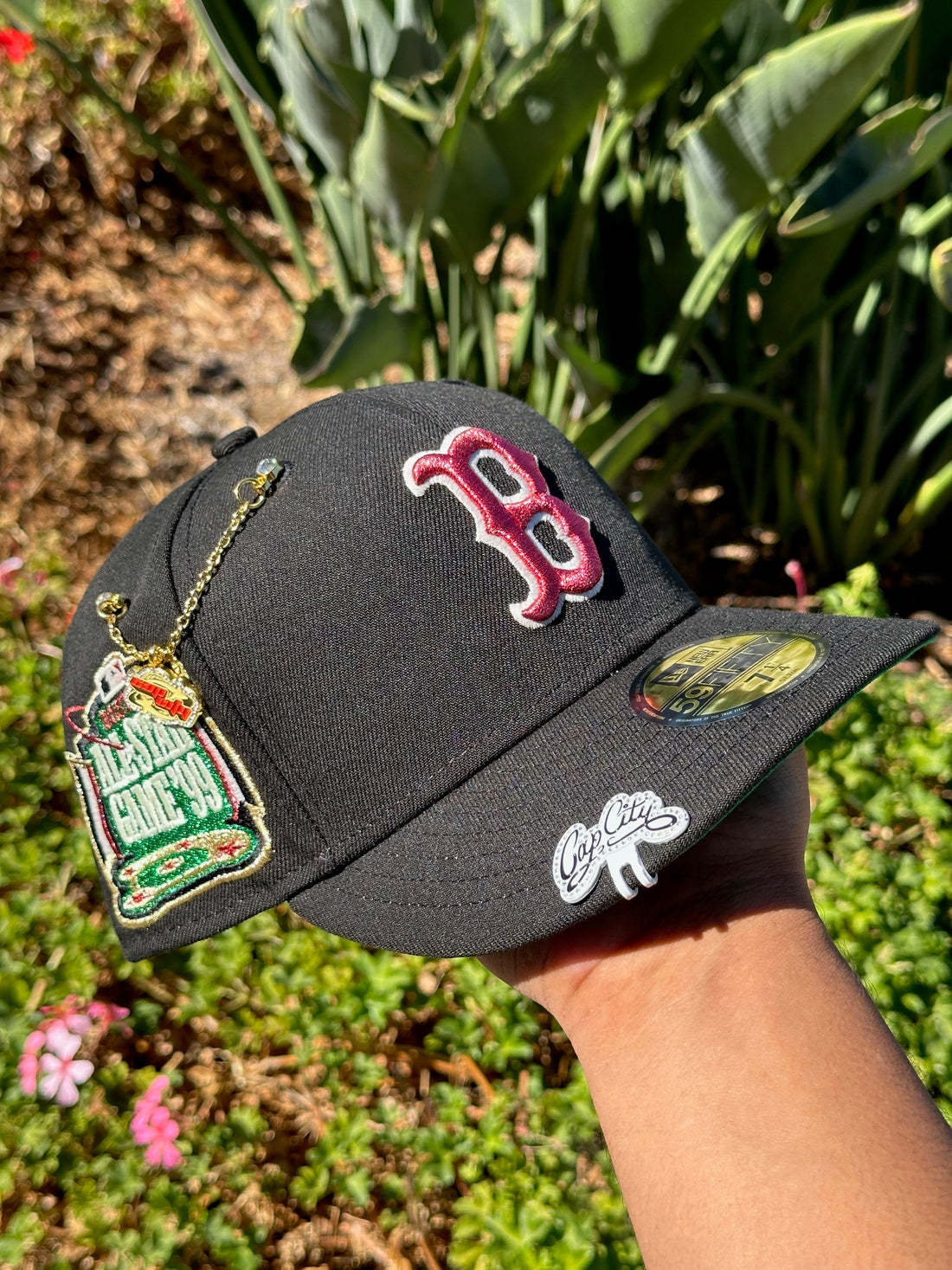 NEW ERA EXCLUSIVE 59FIFTY BLACK BOSTON RED SOX W/ 1999 ALL STAR GAME SIDE PATCH-Maverick