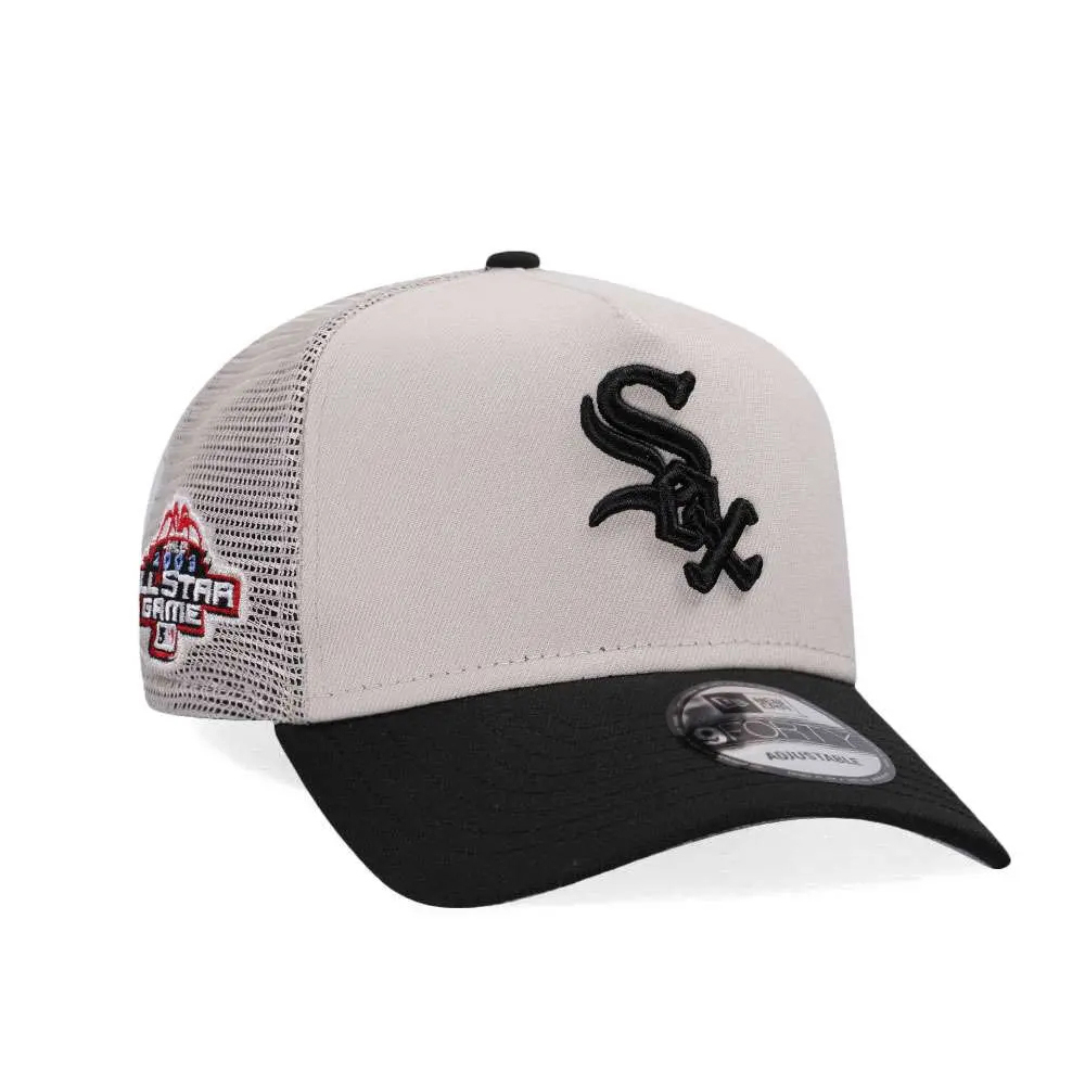 NEW ERA 9FORTY A MLB CHICAGO WHITE SOX. STONE TWO-TONE EDITION MESH BASEBALL CAP-Maverick