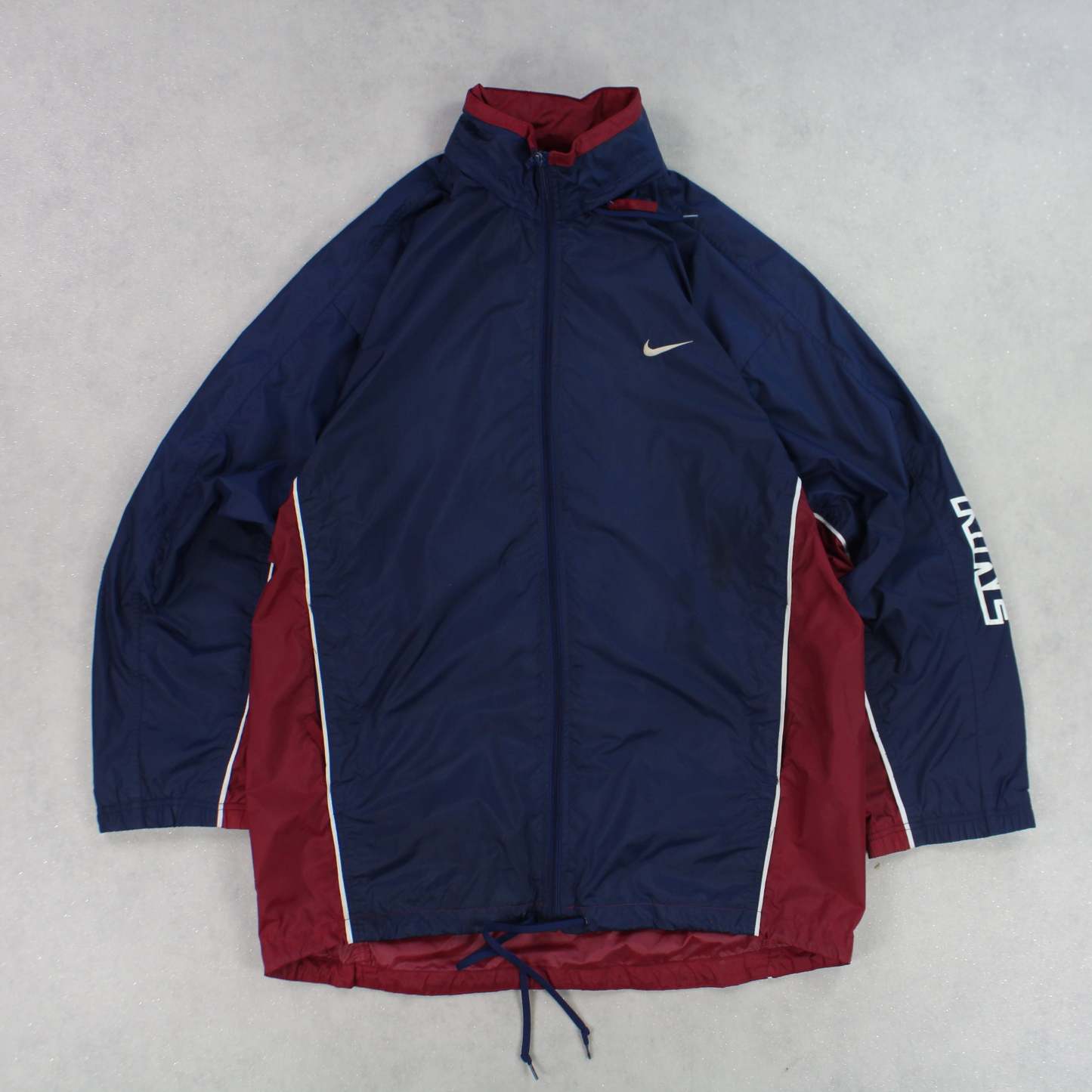 RARE 90s Hooded Track Jacket Burgundy-Maverick