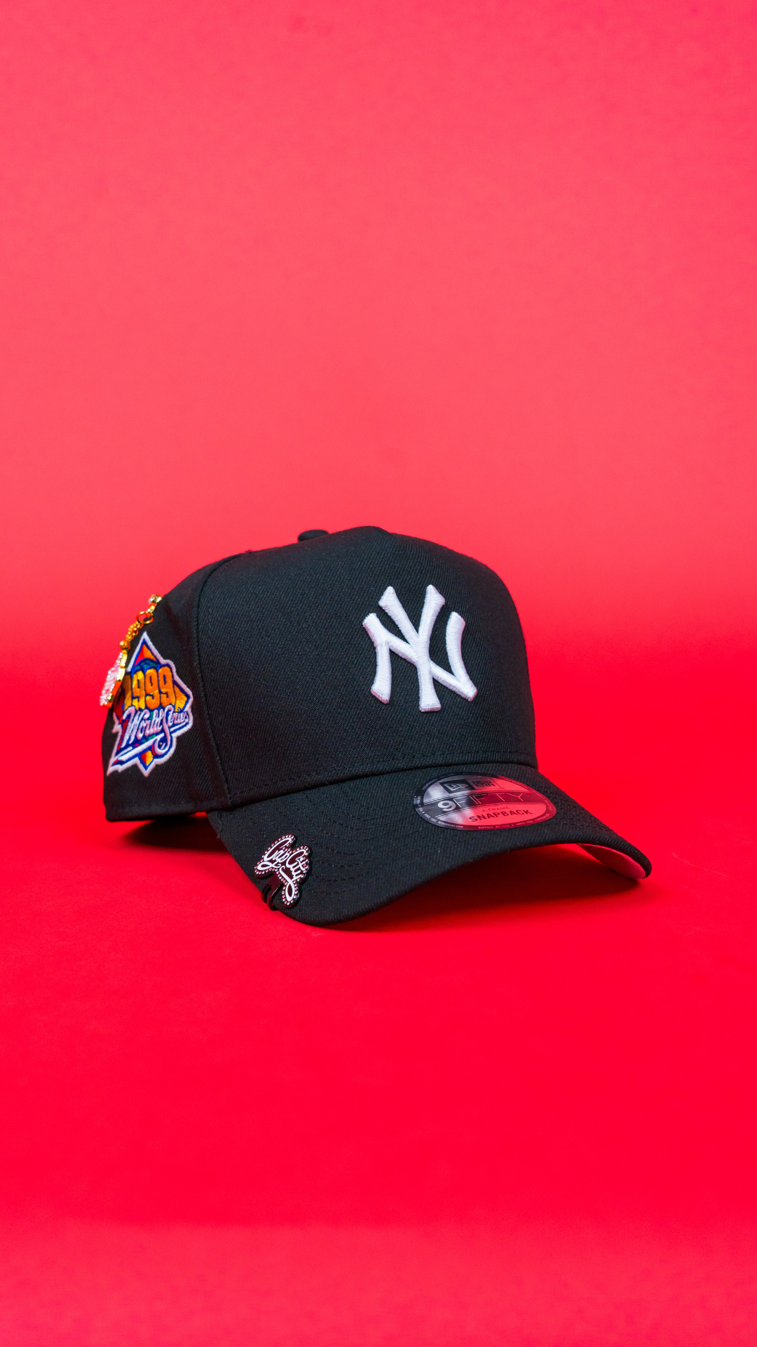 NEW ERA 9FIFTY A-FRAME BLACK NEW YORK YANKEES SNAPBACK W/ 1999 WORLD SERIES WORLD SERIES SIDE PATCH-Maverick