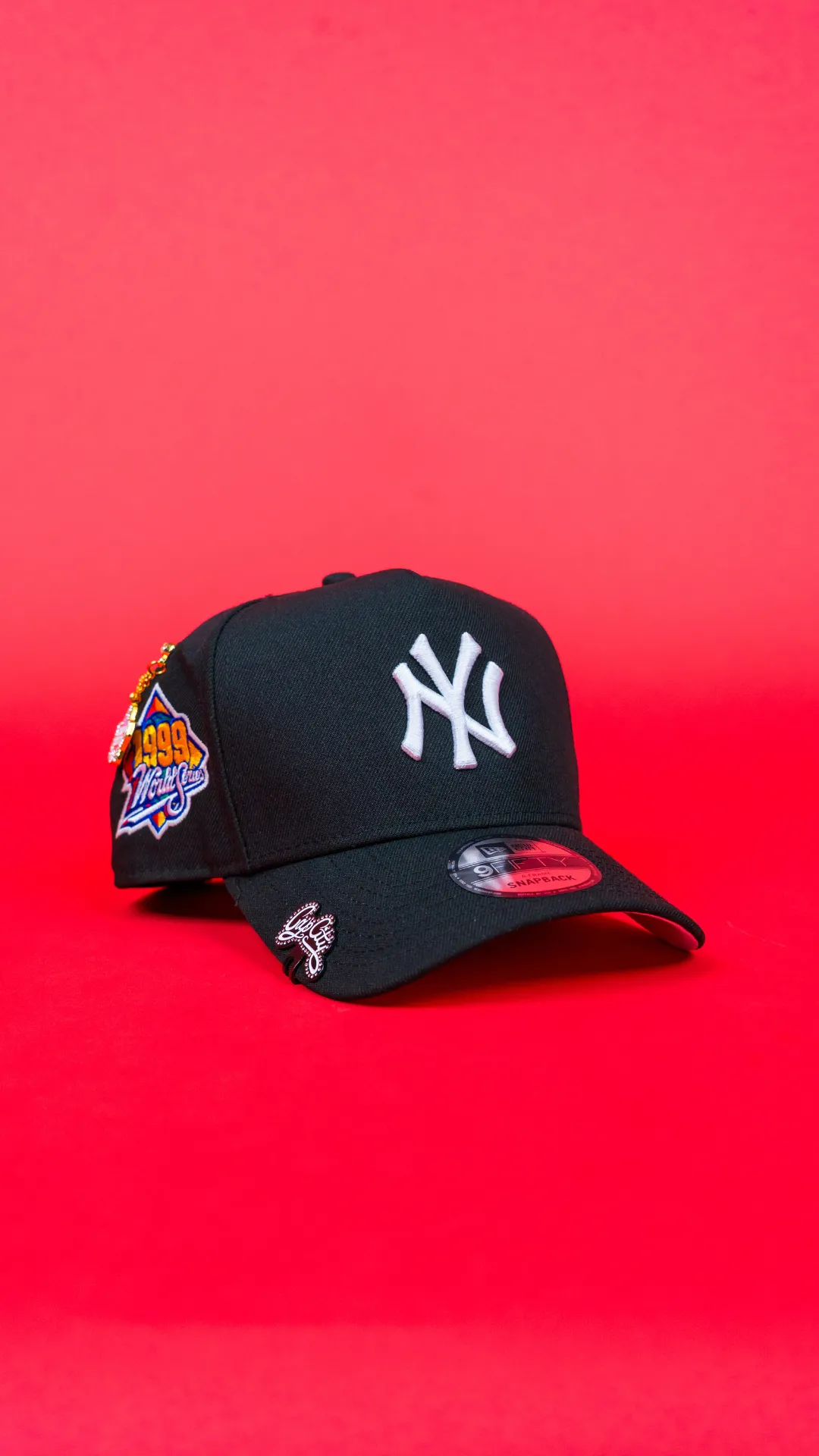 NEW ERA 9FIFTY A-FRAME BLACK NEW YORK YANKEES SNAPBACK W/ 1999 WORLD SERIES WORLD SERIES SIDE PATCH-Maverick