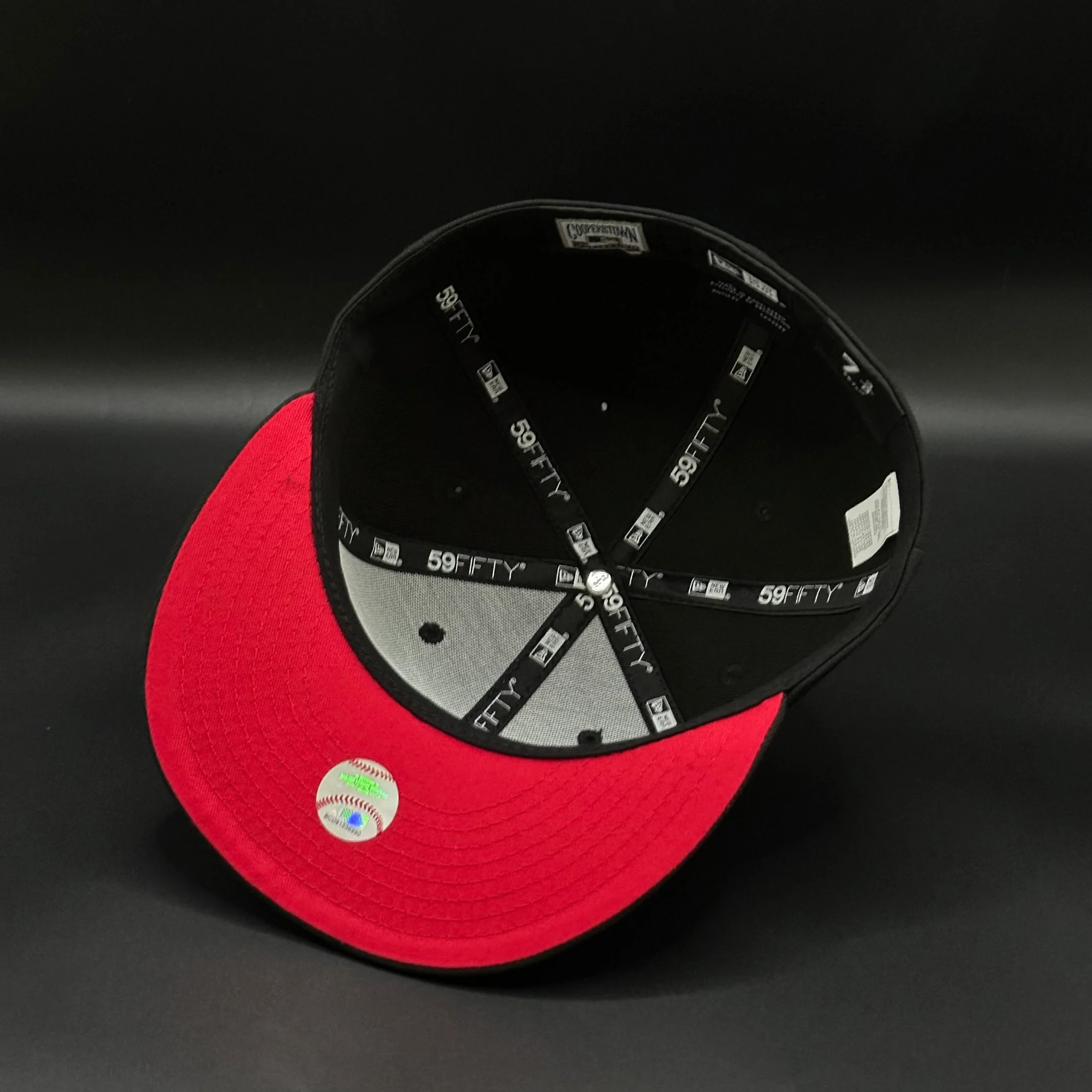 All Black Red LA Dodgers Flames 40th Anniversary 59FlFTY Fitted-Maverick