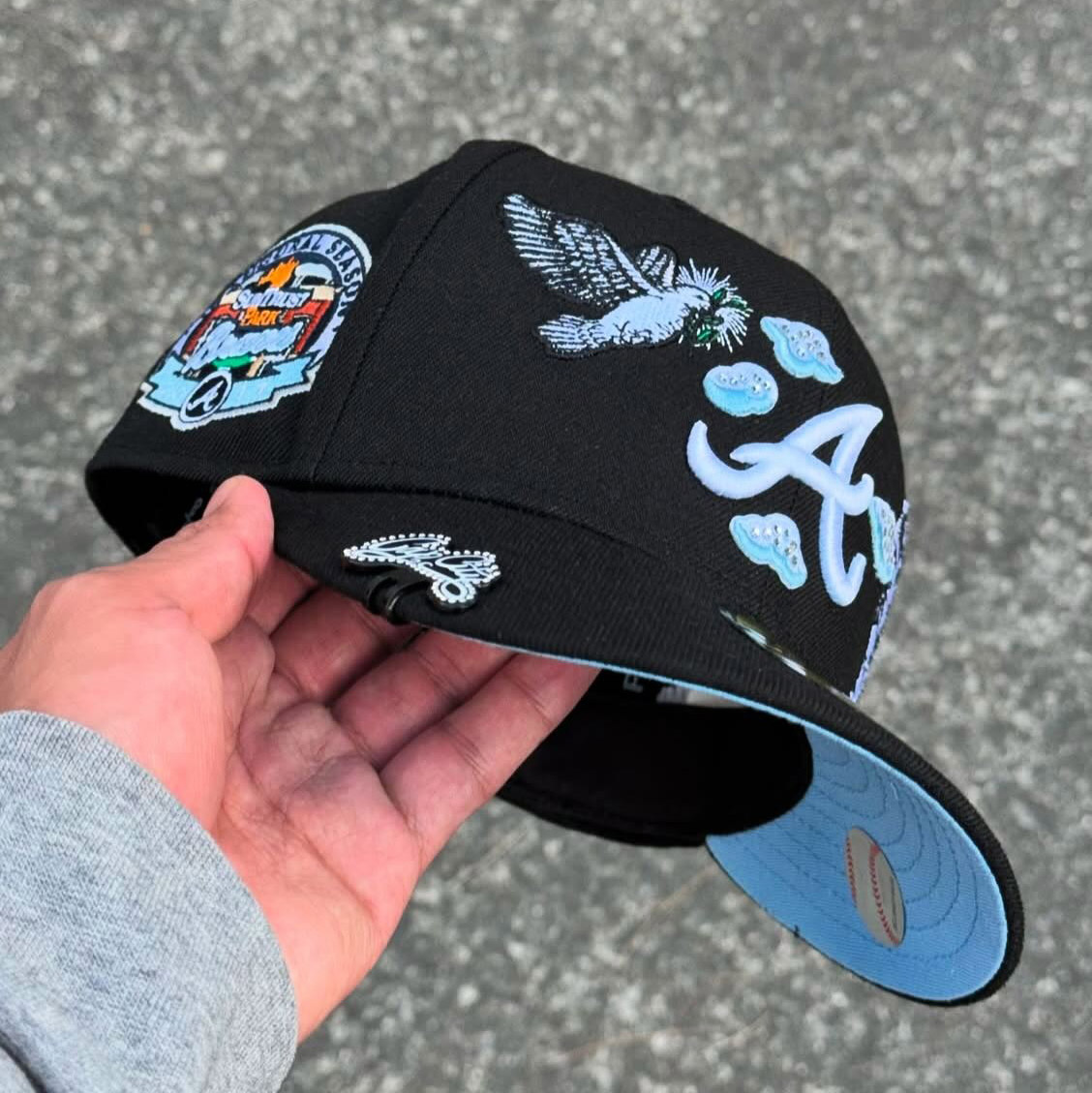 NEW ERA ATLANTA BRAVES HEAVENLY CITY EMBROIDERED CASUAL BASEBALL CAP-Maverick